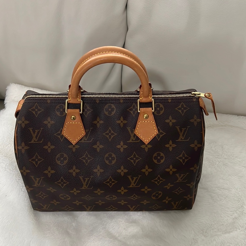 Authentic Louis Vuitton Monogram Speedy 30 Hand Boston Bag